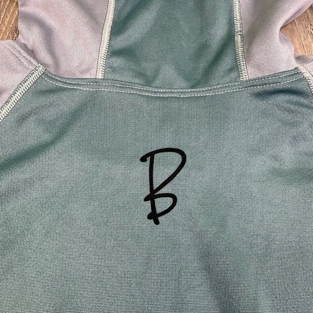 Burgeon Outdoor Mens Green Colorblock Lightweight Mountain Raglan Hoodie Size L - Picture 3 of 10
